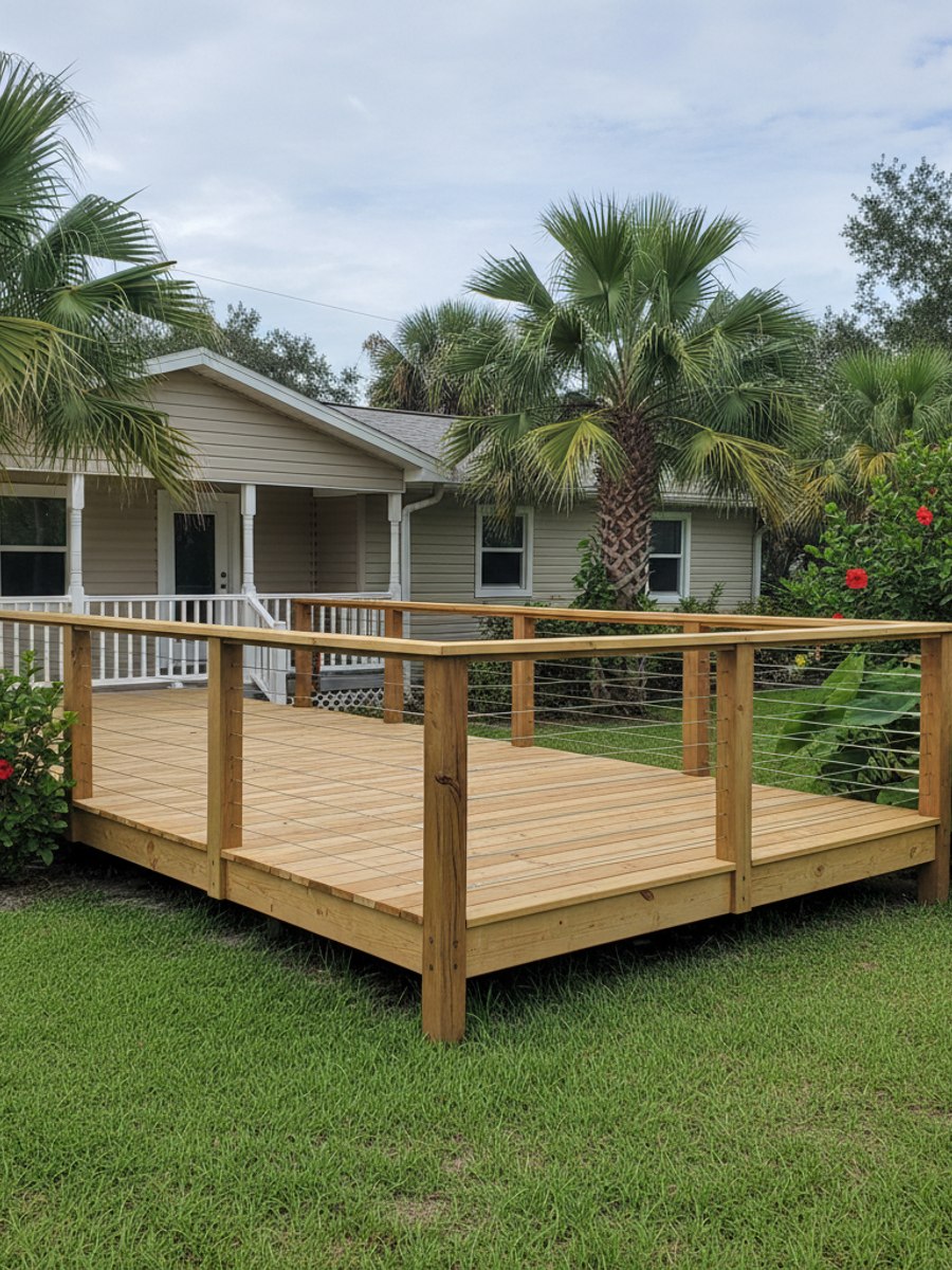 Custom Deck Design completed by Oasis Deck Company in Miami, FL